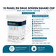 iScreen™ Dx Drug Screen Square Cup 10 Panel with Adulterant Testing |  Abbott |  Amphetamine, Barbiturates, Benzodiazepines, Cocaine, MDMA, Methamphetamine, Methadone, Opiates, Oxycodone, Phencyclidine | ABTDUAW110705E  25/Box