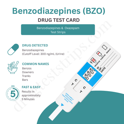 Benzodiazepine (BZO) Drug Test Card 300 ng/mL |  Abbott  DBZ-114  25/Box