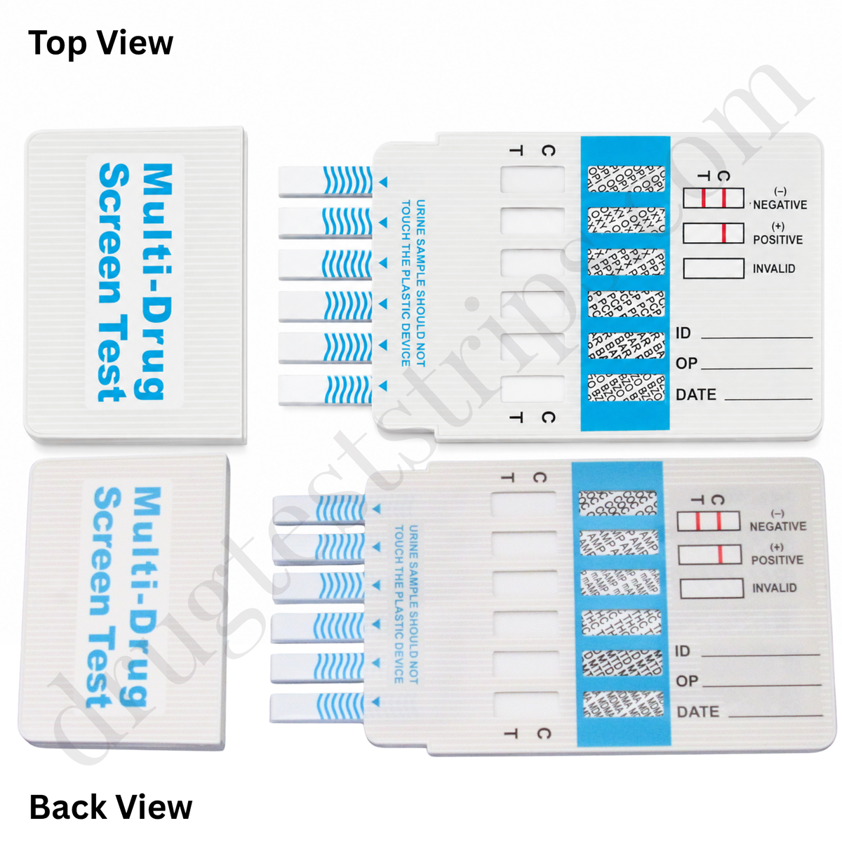 12-Drug Test Card for COC/AMP/mAMP/THC/MTD/MDMA/OPI/OXY/PPX/PCP/BAR/BZO  |  Abbott  DOA-1124-011T   25/Box