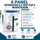 EZII 6 Panel Drug Test Cup for COC/mAMP/AMP/THC/OPI/BZO |  Abbott  DOA-2167-19  25/Box