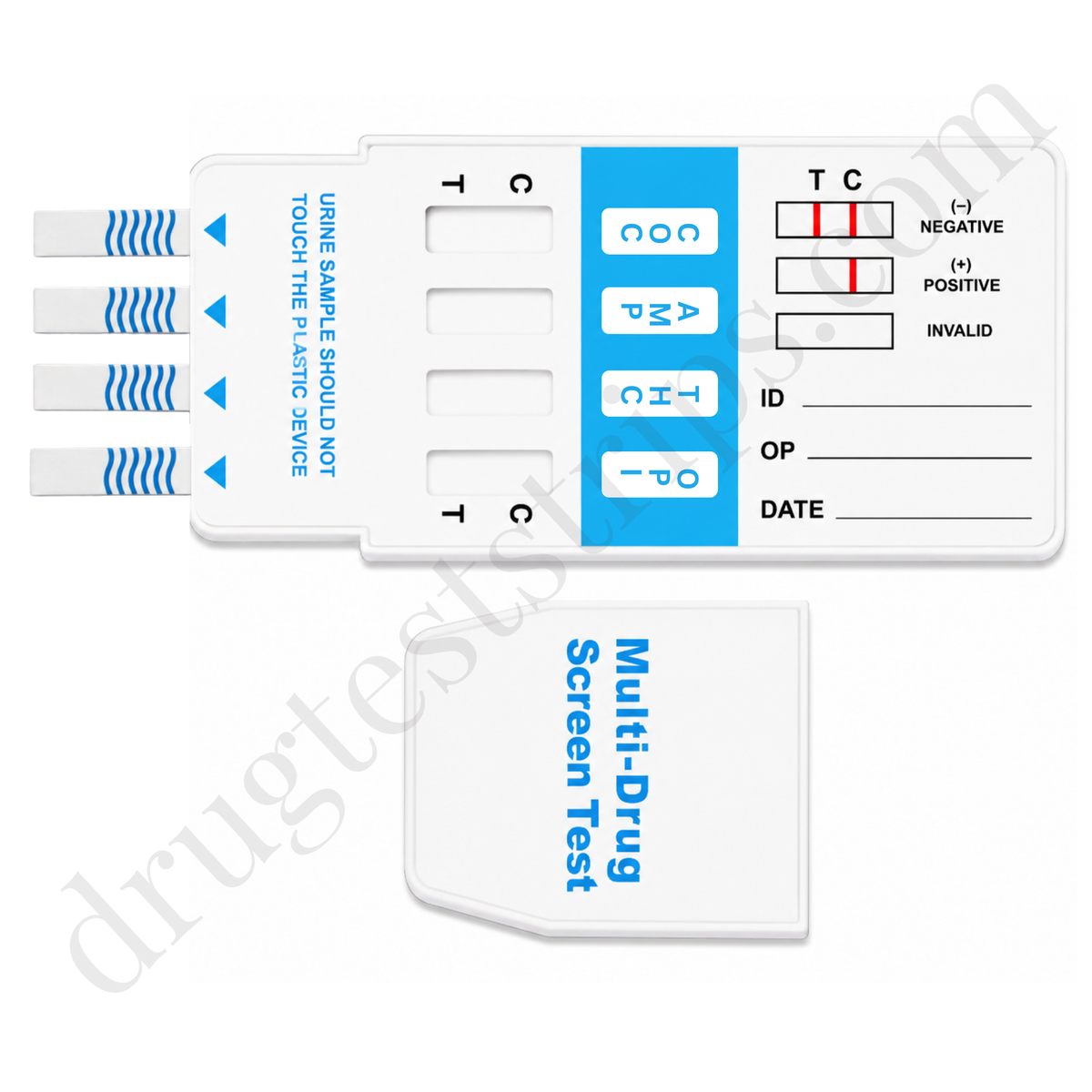 4-Drug Test Card for COC/AMP/THC/OPI  |  Abbott  DOA-244  25/Box