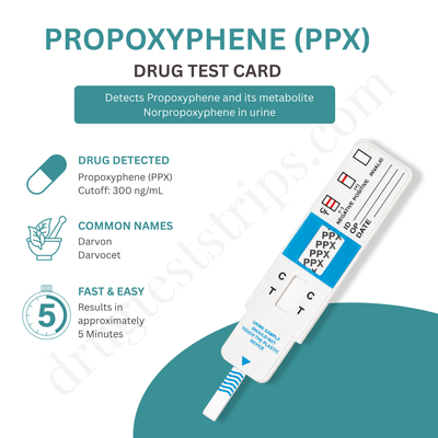 Propoxyphene (PPX) Drug Test Card 300 ng/mL |  Abbott  DPP-114  25/Box