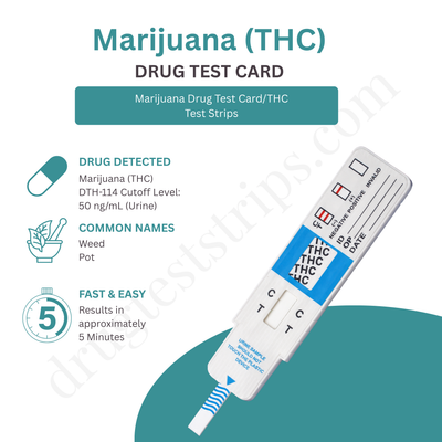 Marijuana (THC) Drug Test Card 50 ng/mL |  Abbott  DTH-114  25/Box