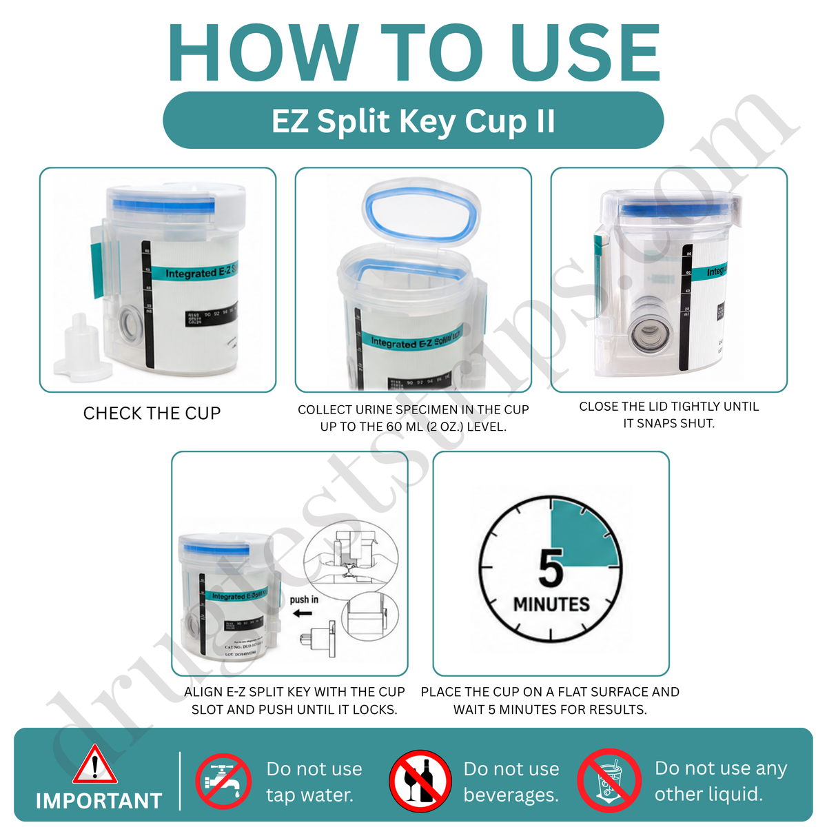 EZII 10 Panel Cup Drug Test for COC, AMP, mAMP, THC, OPI, PCP, BAR, BZO, MTD, MDMA  |  Abbott   DOA-21107-19   25/Box