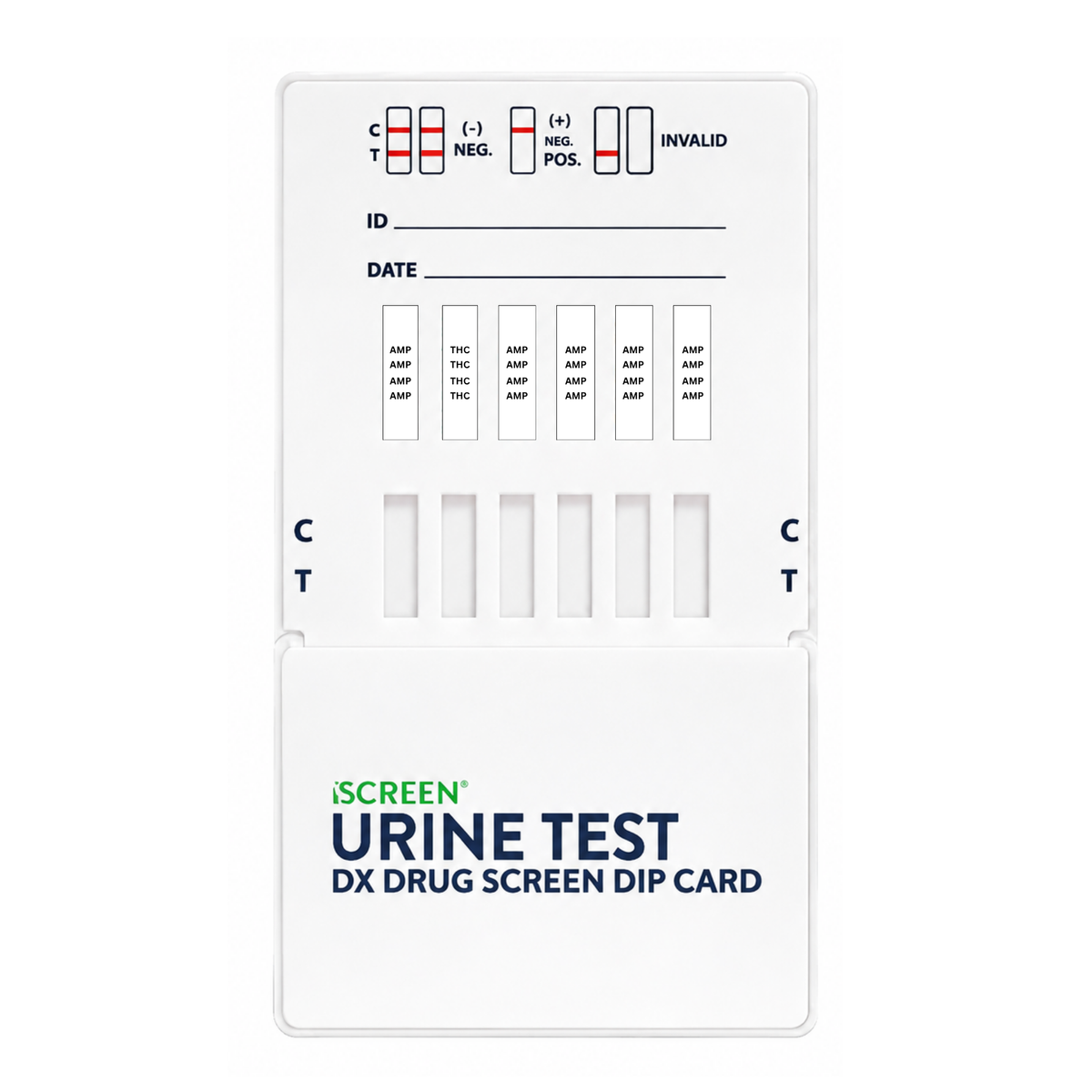 iScreen™ 5 Panel Urine Test Drug Screen Dip Card |  Abbott  | Amphetamine (AMP)Cocaine (COC)Opiates (OPI)Phencyclidine (PCP)Marijuana (THC) | IS5A   25/Box