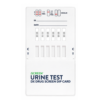 iScreen™ 5 Panel Urine Test Drug Screen Dip Card |  Abbott  | Amphetamine (AMP)Cocaine (COC)Opiates (OPI)Phencyclidine (PCP)Marijuana (THC) | IS5A   25/Box