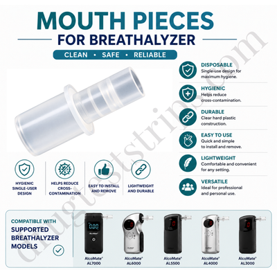Mouth Pieces for Breathalyzer. DTS MP-101  50 mouth pieces/bag.