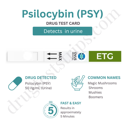 Psilocybin Drug Test Card 500 ng/mL|  Serenity SMD-PSY-114 25/Box