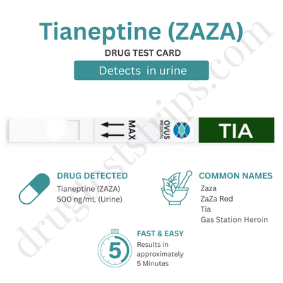 Tianeptine "Zaza" Drug Test Card 500 ng/mL  |  Serenity SMD-TIA-114  25/Box