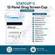 12-Panel STATCUP II for THC/COC/MOR/AMP/MAMP/PCP/BAR/BZO/MTD/MDMA/OXY/BUP |  MD  STATII-71127-0  25/Box